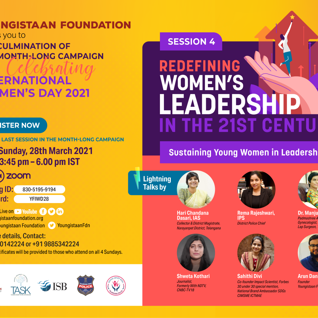 Women's Day Webinar on Sustaining Leadership - Youngistaan Foundation